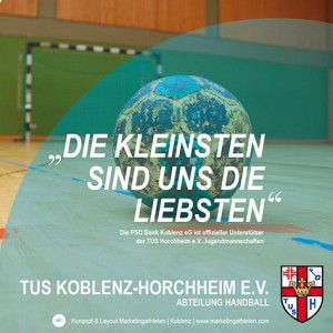 Banner TUS Horchheim gemeinsam mit der PSD-Bank Koblenz Portfolio